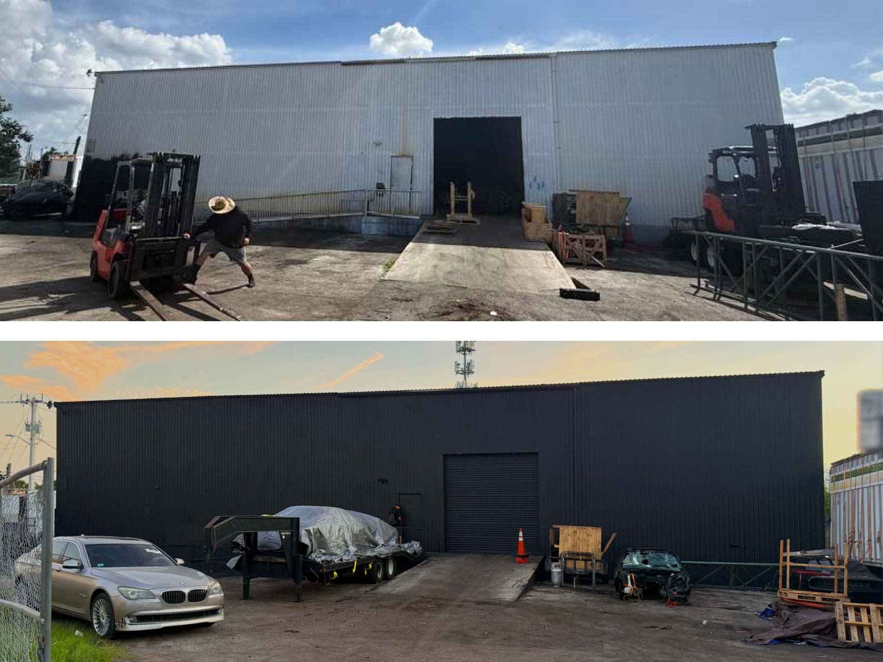 Before and after painting project