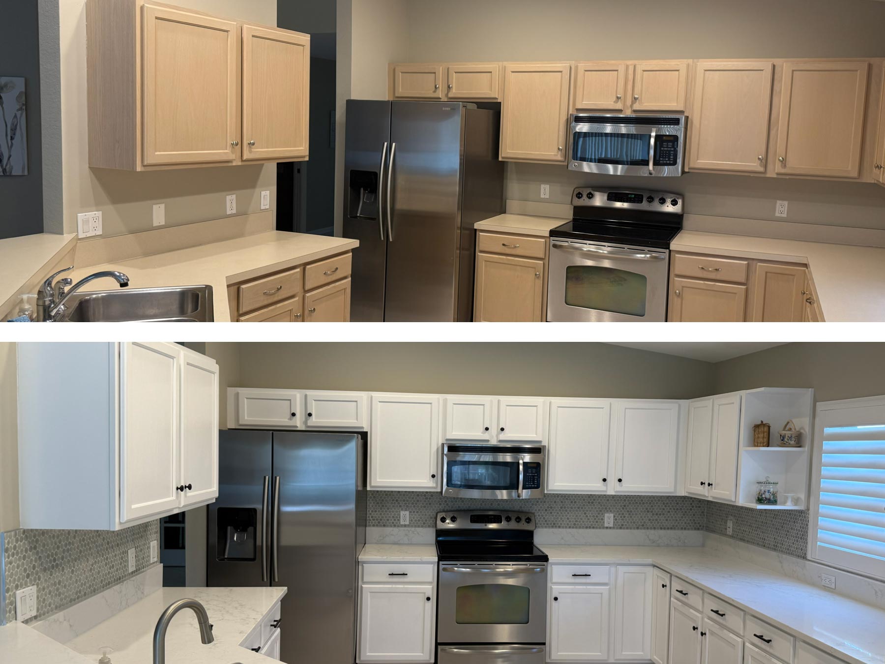 Before and after home improvement